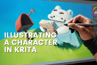Illustrating a Character in Krita Classes By NobleFrugal Studio