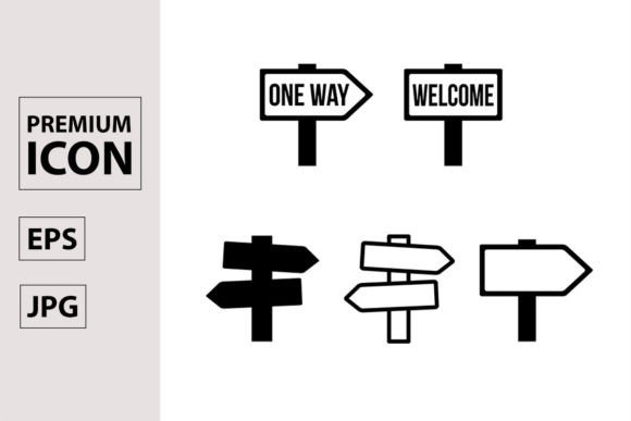 Signpost Icons Set Graphic Icons By NinjaStudio