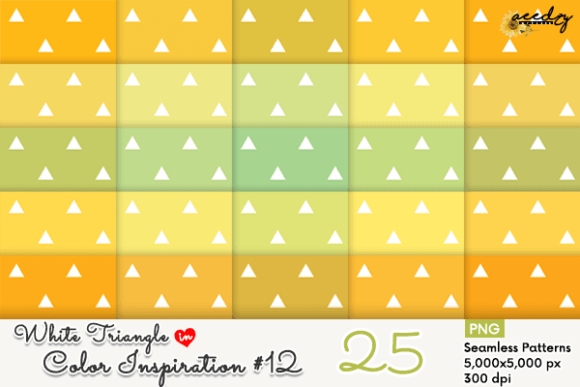 White Triangle in Color Inspiration Graphic Patterns By Aeedzyarts888