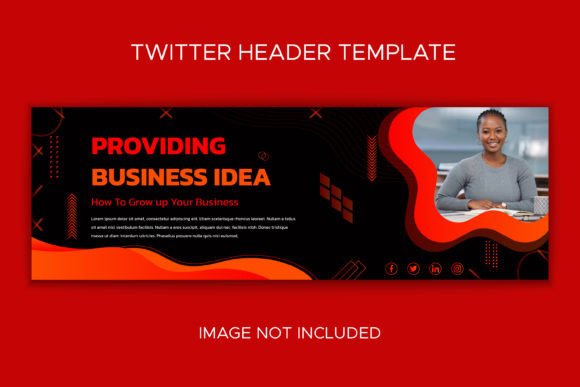 Business Geometric Twitter Banner Design Graphic Social Media Templates By Ju Design
