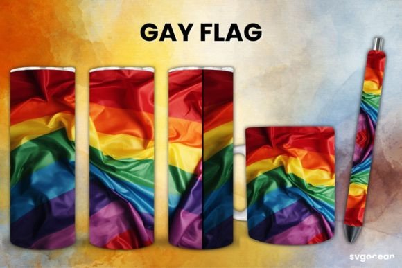 LGBT Gay Flag Bundle Gráfico Artesanato Por SvgOcean