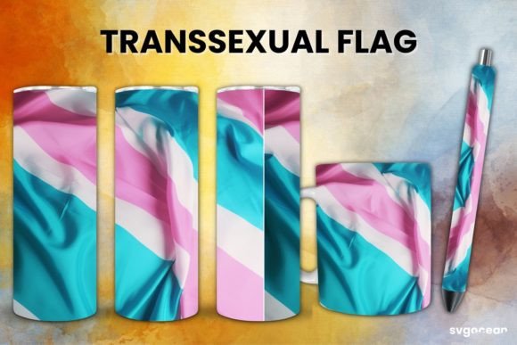 LGBTQ+ Transsexual Flag Bundle Gráfico Manualidades Por SvgOcean