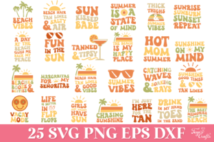 Retro Hippie Summer SVG Bundle Grafika Rękodzieła Przez Anastasia Feya 2