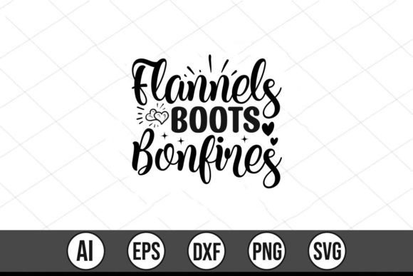Flannels Boots Bonfires Gráfico Designs de Camisetas Por Print Ready Store