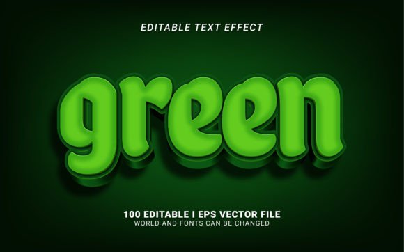 Green Text Effect Gráfico Complementos Creativos Por SugarV_Creative