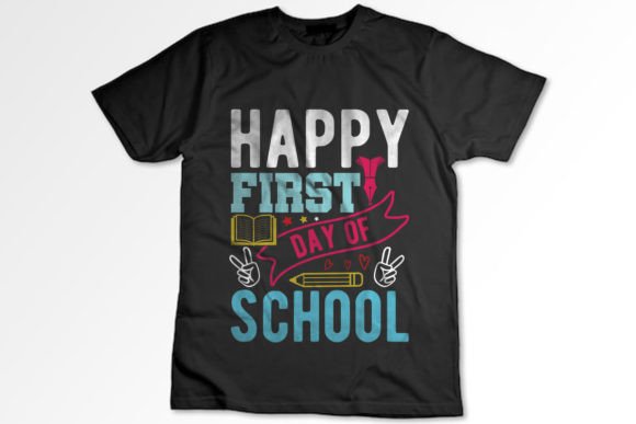 Happy First Day of School Graphic T-shirt Designs By Vintage