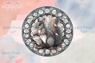 Stained Glass Woodland Animals Clipart Graphic Illustrations By Vera Craft 8