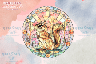 Stained Glass Woodland Animals Clipart Graphic Illustrations By Vera Craft 9