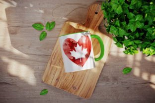 Canada Day, Canadian Flag, Leaf Mug Wrap Graphic Crafts By Tati Design 6
