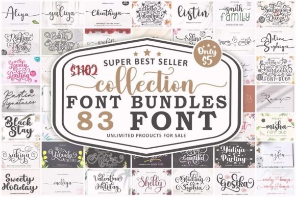 Super Best Seller Collection Font Bundle Bundle By madjack.font
