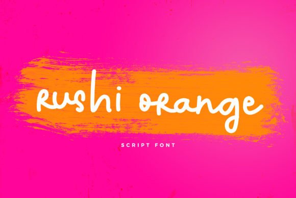 Rushi Orange Script & Handwritten Font By pixelcolours