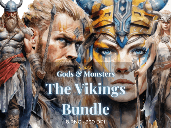 Viking Norse Warriors Sublimation Bundle Graphic Illustrations By Esch Creative