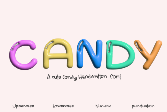 Candy Skript-Schriftarten Schriftart Von ็Honeymons