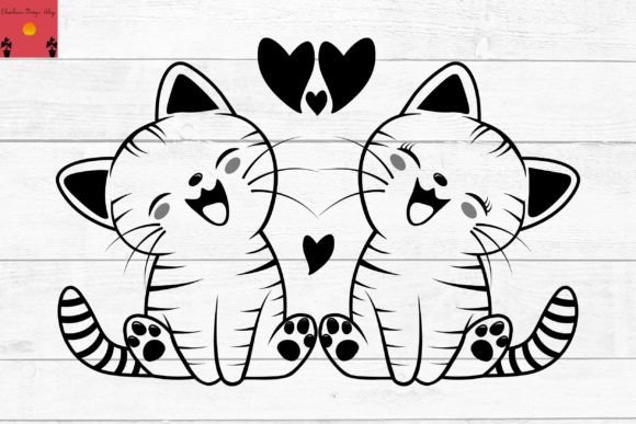 Cute Baby Cat Svg, Grafika Szablony do Druku Przez Chaicharee Design Shop