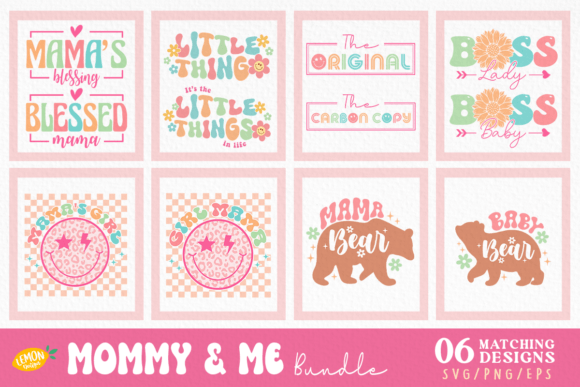 Free Mommy and Me SVG Design Bundle Graphic Crafts By Lemon.design