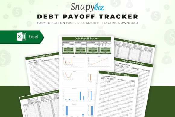 Debt Payoff Tracker Graphic Print Templates By SnapyBiz