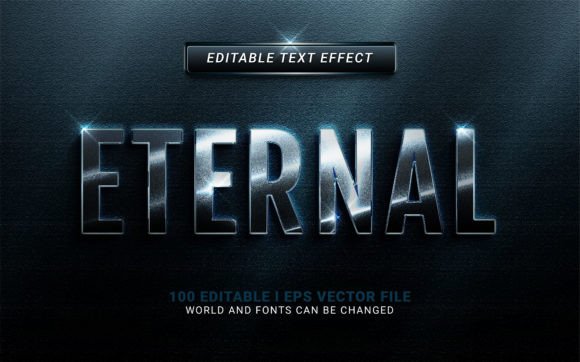 Eternal Text Effect Gráfico Complementos Creativos Por SugarV_Creative