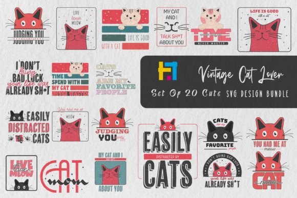Funny Cat Quotes SVG Design Bundle Graphic Crafts By TEEBAY TEES