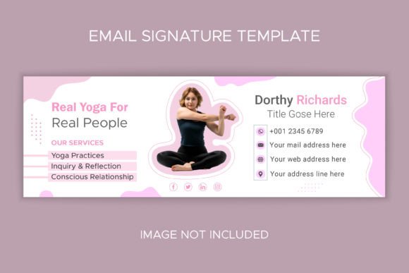 Meditation & Mindfulness Email Signature Graphic Email Templates By Ju Design