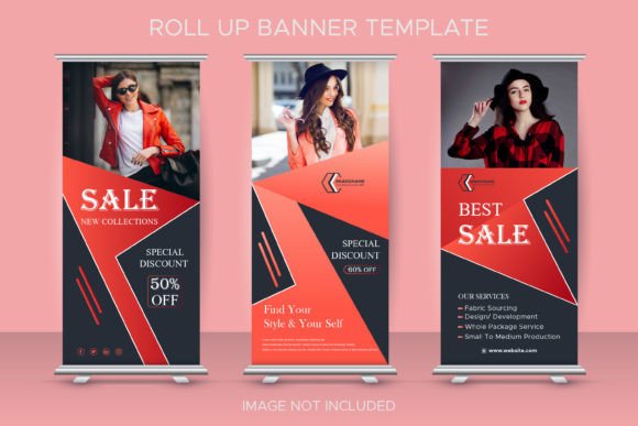 Modern Fashion Rollup Banner Template Graphic Print Templates By Ju Design