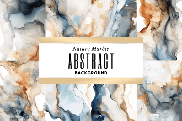 Nature Marble Abstract BG Alcohol Ink Graphic AI Generated By SVG Bloom