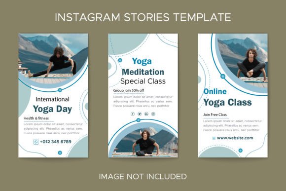 Yoga Meditation Instagram Stories Graphic Social Media Templates By Ju Design