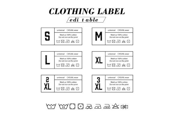 Clothing Label Tag Template Concept Vect Graphic T-shirt Designs By Gantan Guntara
