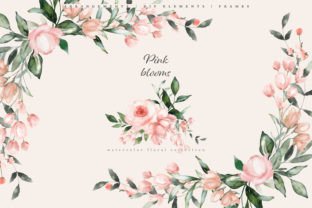 Watercolor Blush Pink Rose Clipart Graphic Illustrations By Patishop Art 2