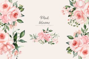 Watercolor Blush Pink Rose Clipart Graphic Illustrations By Patishop Art 1