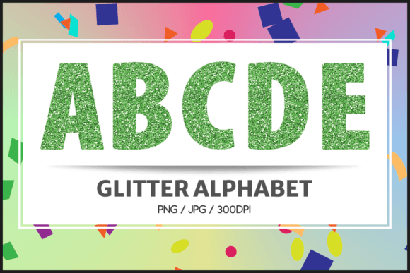American Green Glitter Сlipart Graphic AI Graphics By notmia