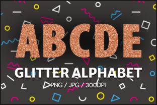 Atomic Tangerine Glitter Letters Grafik KI Grafiken Von notmia 1