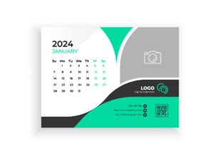 Calendar 2024 Planner Corporate Template Grafik Druck-Vorlagen Von Creative Pixa 2