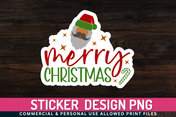 Merry Christmas Sticker Design Graphic Crafts By Regulrcrative