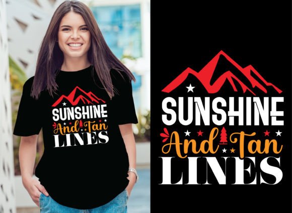 Sunshine and Tan Lines Graphic T-shirt Designs By Munsur Store