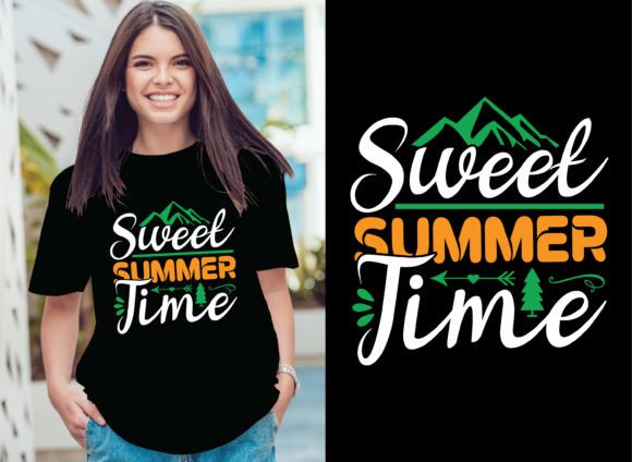Sweet Summer Time Graphic T-shirt Designs By Munsur Store