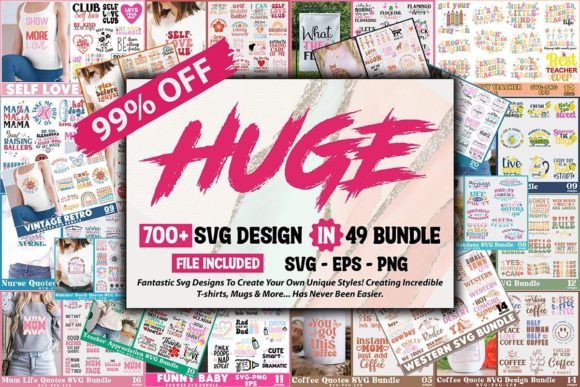 The Huge Designs Pack SVG Bundle Bundle By Graphic Home
