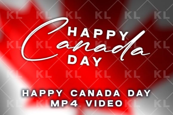 Happy Canada Day Waving Flag Video Gráfico Gráficos de Animação Por KristenLeeDSN