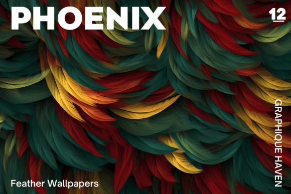 Phoenix Feather Pattern Graphic Backgrounds By Graphique Haven