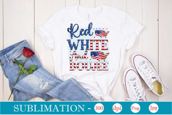 Red White and Boujee Sublimation Graphic Crafts By GraphicPicker