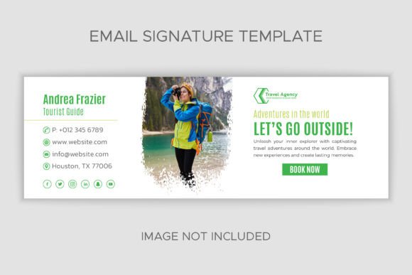 Tour and Travel Email Signature Template Graphic Email Templates By Ju Design