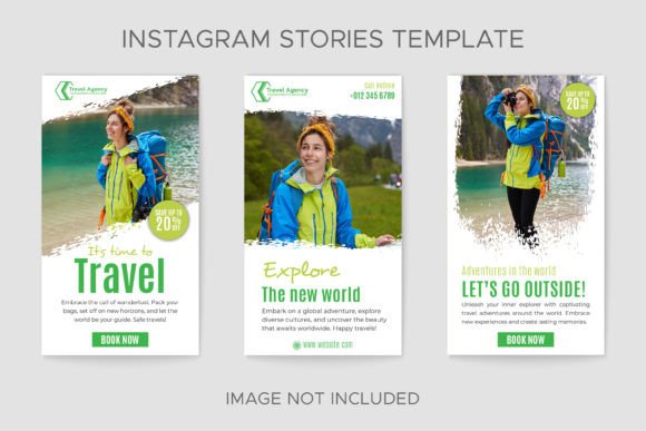 Travel Agency Instagram Story Pack Graphic Social Media Templates By Ju Design