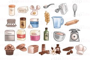 Baking Clipart Illustrations Graphic Illustrations By theclipatelier 2