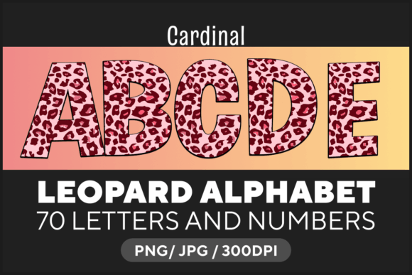 Cardinal Leopard Alphabet Gráfico Ilustraciones Imprimibles Por fromporto