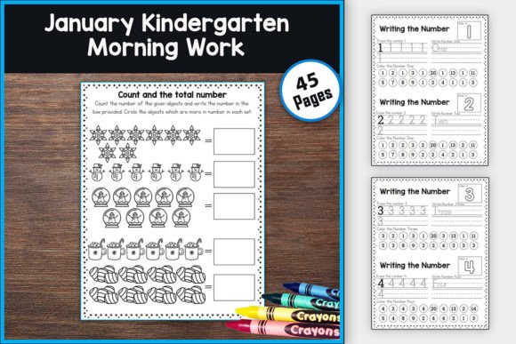 January Morning Work Activities for Kids Afbeelding Groep 2 Door TheStudyKits