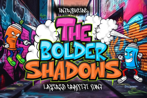 The Bolder Shadow Display Font By Cikareotype