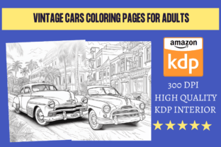Vintage Cars Coloring Pages for Adults Illustration Pages et livres de coloriage pour adultes Par KDP INTERIORS MARKET 3