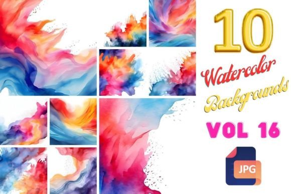 Captivating Watercolor Impressions Graphic Backgrounds By Ranya Art Studio