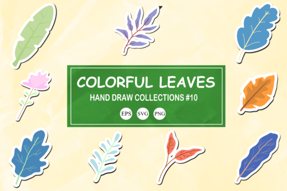 Colorful Leaves Hand Drawn #10 Graphic Illustrations By Perkasya Akram