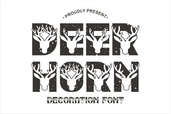 Deer Horn Dekorative Schriftarten Schriftart Von edywiyonopp
