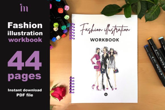 Fashion Illustration for Beginners. Grafica Pagine e libri da colorare per adulti Di Irina Matiash